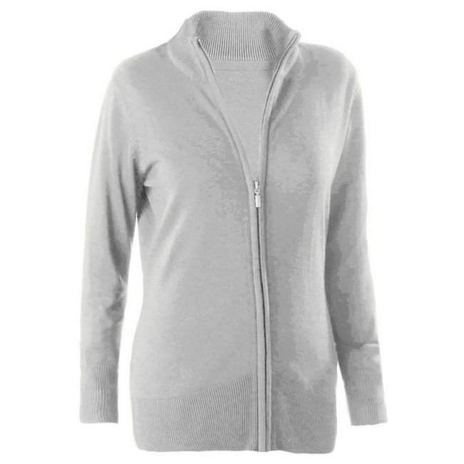 Ladies' full zip  cardigan culoare grey melange marimea 2xl