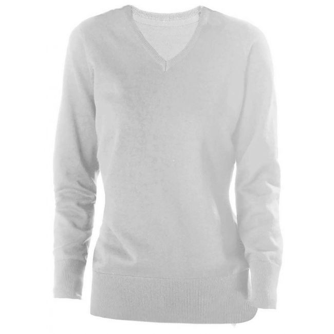 Ladies' v-neck jumper culoare grey melange marimea l