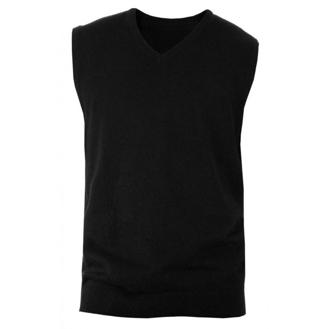 Men's sleeveless v-neck jumper culoare black marimea l