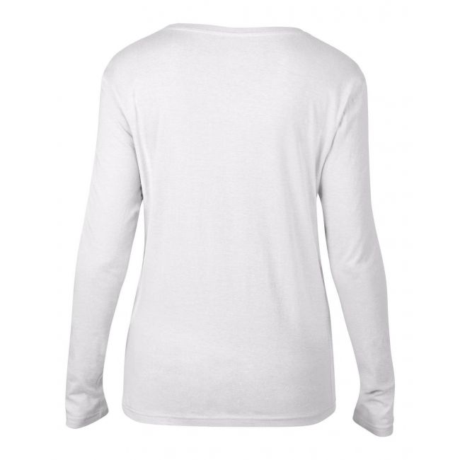 Women’s featherweight long sleeve scoop tee culoare white marimea l