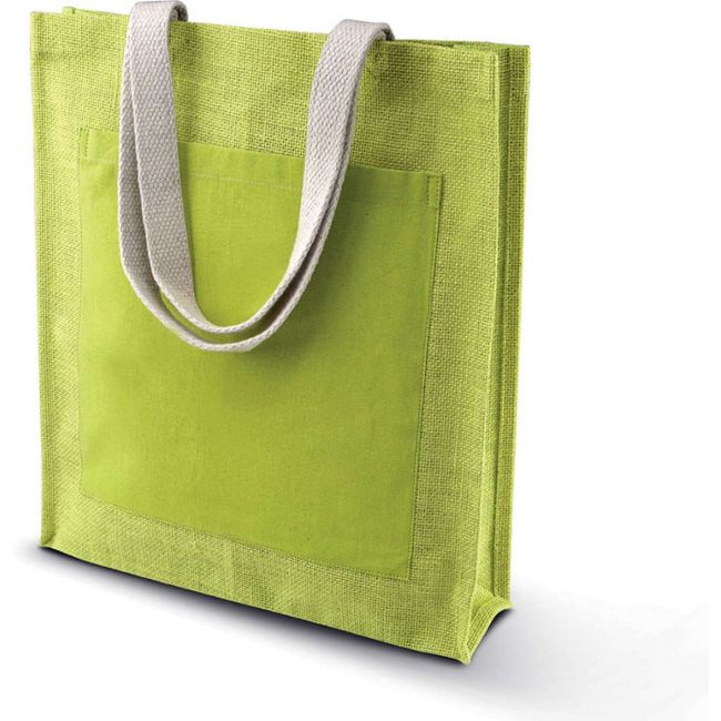 Jute shopper bag culoare lime marimea u