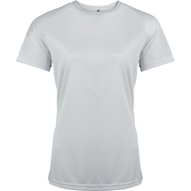 Ladies' short-sleeved sports t-shirt culoare white marimea l