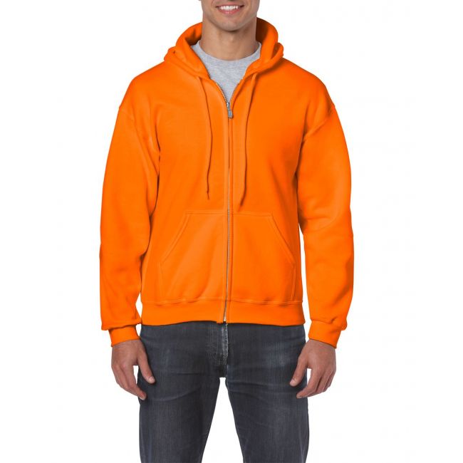 Heavy blend™ adult full zip hooded sweatshirt culoare s.orange marimea l