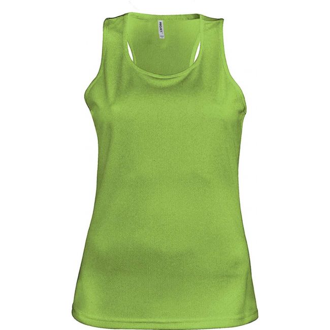 Ladies' sports vest culoare lime marimea l