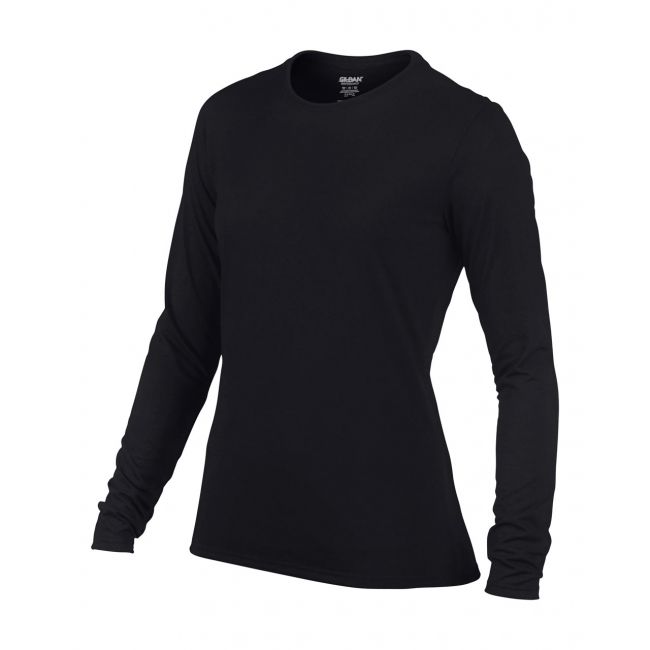 Performance® ladies' long sleeve t-shirt culoare black marimea l