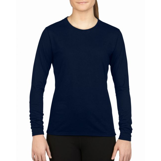 Performance® ladies' long sleeve t-shirt culoare navy marimea l