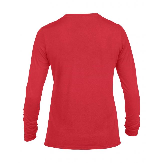 Performance® ladies' long sleeve t-shirt culoare red marimea xs
