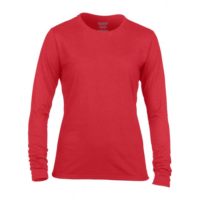 Performance® ladies' long sleeve t-shirt culoare red marimea xs