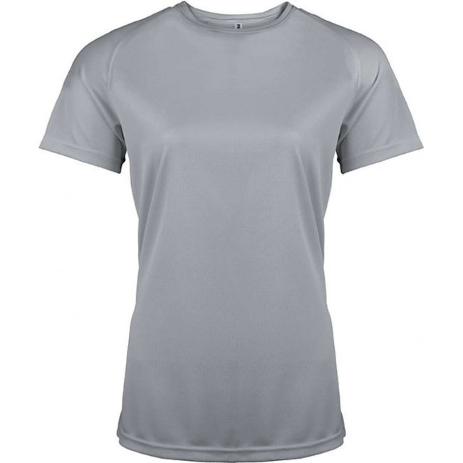 Ladies' short-sleeved sports t-shirt culoare fine grey marimea xs