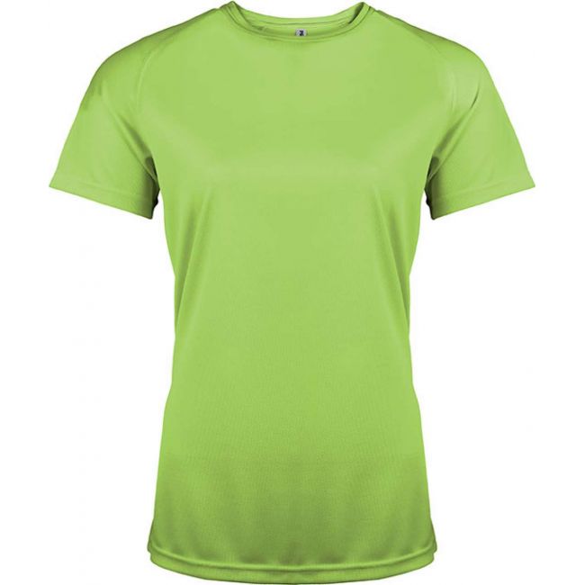 Ladies' short-sleeved sports t-shirt culoare lime marimea xl