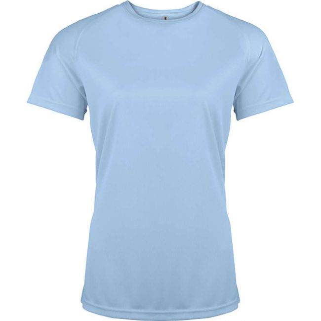 Ladies' short-sleeved sports t-shirt culoare sky blue marimea xs