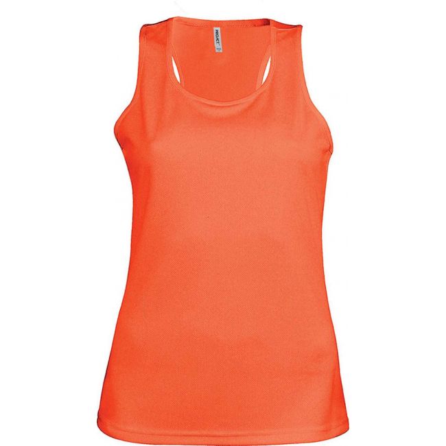 Ladies' sports vest culoare fluorescent orange marimea xl