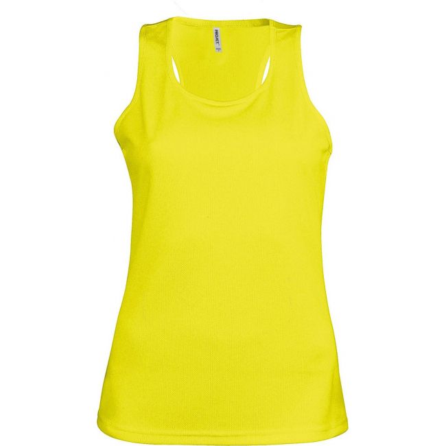 Ladies' sports vest culoare fluorescent yellow marimea m