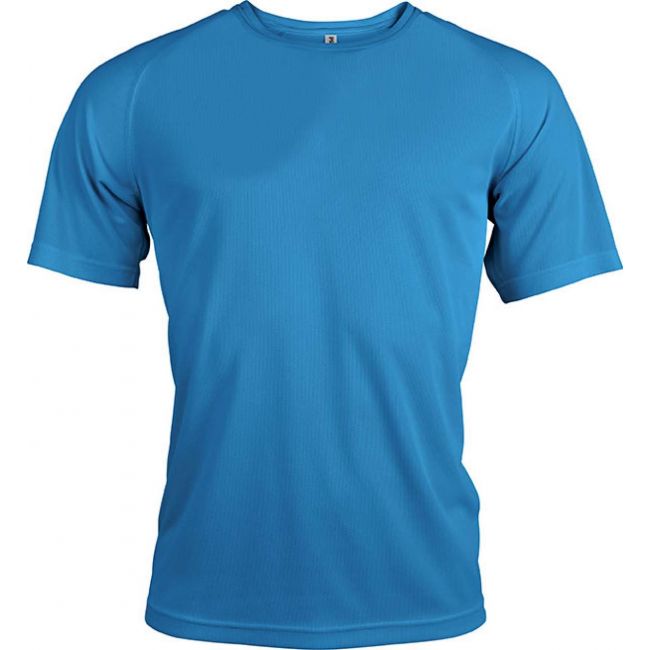 Men's short-sleeved sports t-shirt culoare aqua blue marimea xl