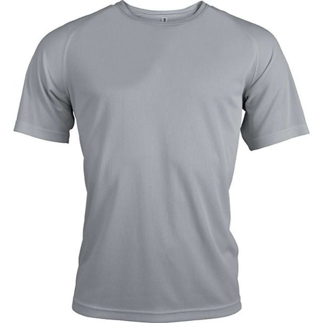 Men's short-sleeved sports t-shirt culoare fine grey marimea xs