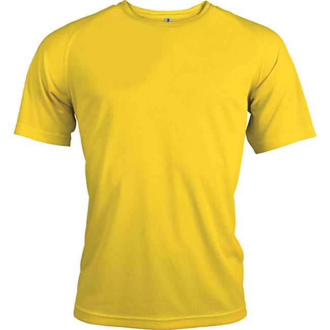 Men's short-sleeved sports t-shirt culoare true yellow marimea 2xl