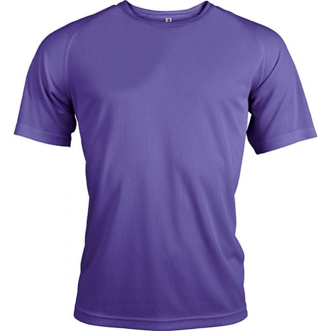 Men's short-sleeved sports t-shirt culoare violet marimea m