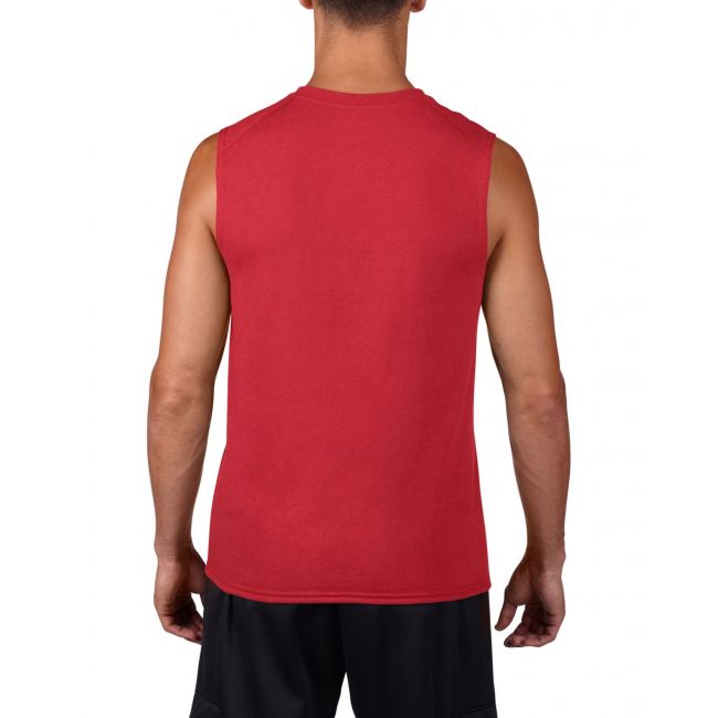 Performance® adult sleeveless t-shirt culoare red marimea s