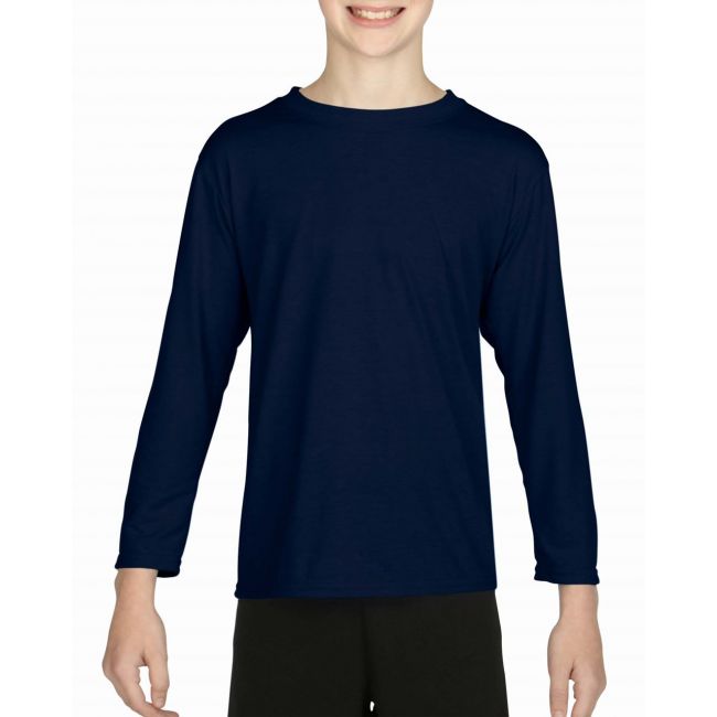 Performance® youth long sleeve t-shirt culoare navy marimea m