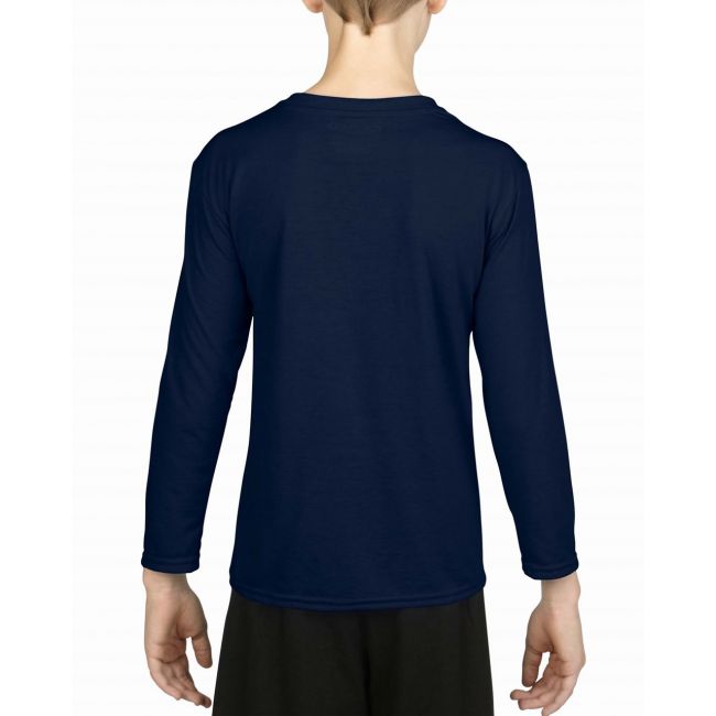 Performance® youth long sleeve t-shirt culoare navy marimea m