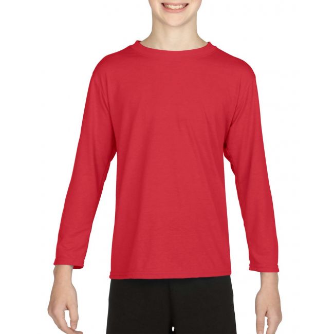 Performance® youth long sleeve t-shirt culoare red marimea xs