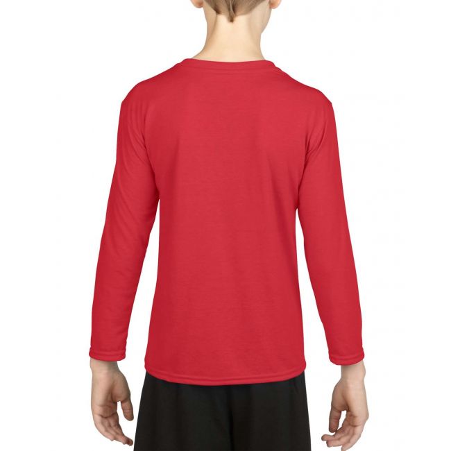 Performance® youth long sleeve t-shirt culoare red marimea xs