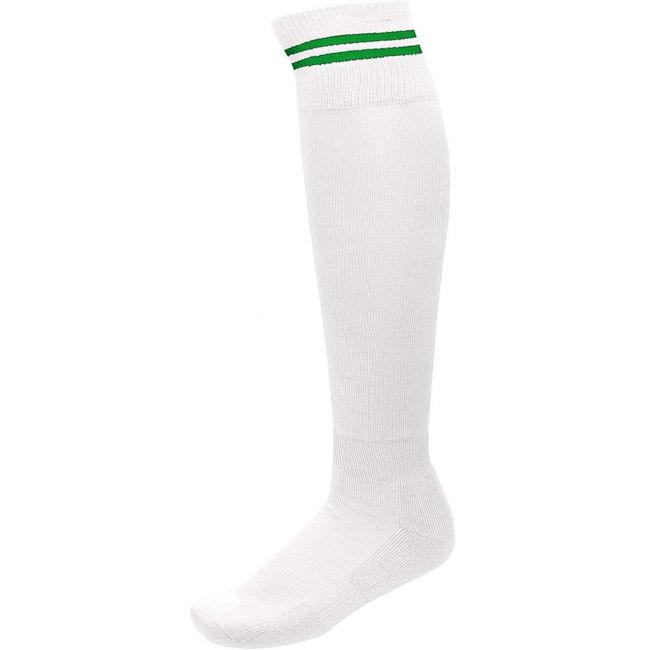 Striped sports socks culoare white/sporty kelly green marimea 39/42