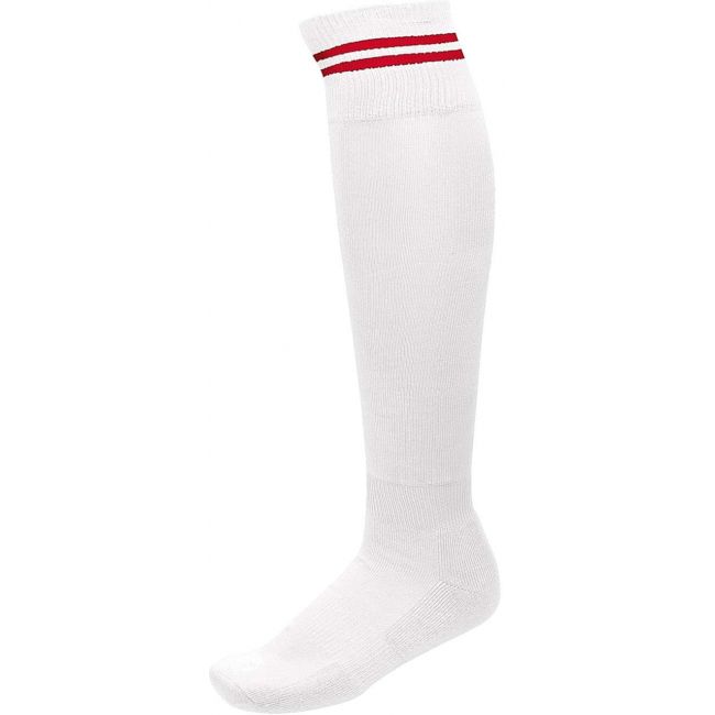 Striped sports socks culoare white/sporty red marimea 43/46