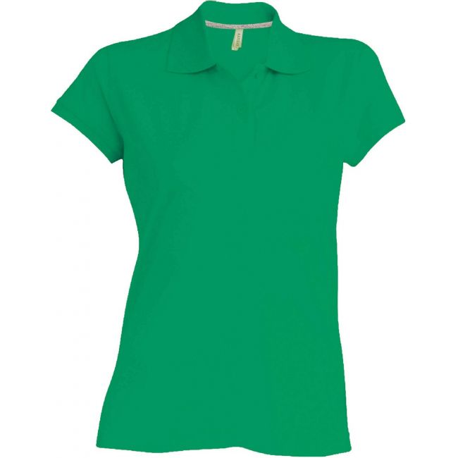 Ladies' short-sleeved polo shirt culoare kelly green marimea m