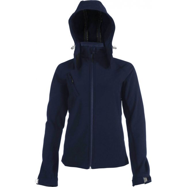 Ladies' detachable hooded softshell jacket culoare navy marimea l