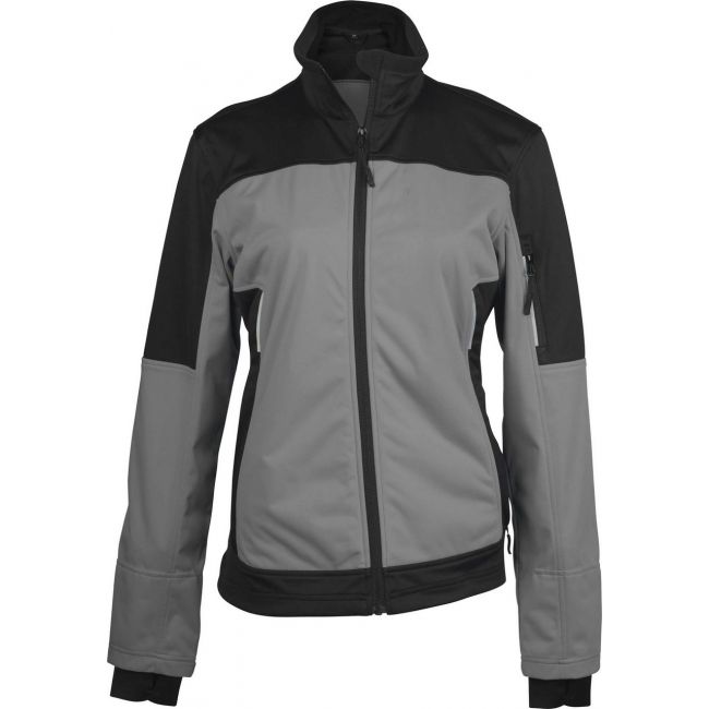 Ladies' two-tone softshell jacket culoare titanium/black marimea s