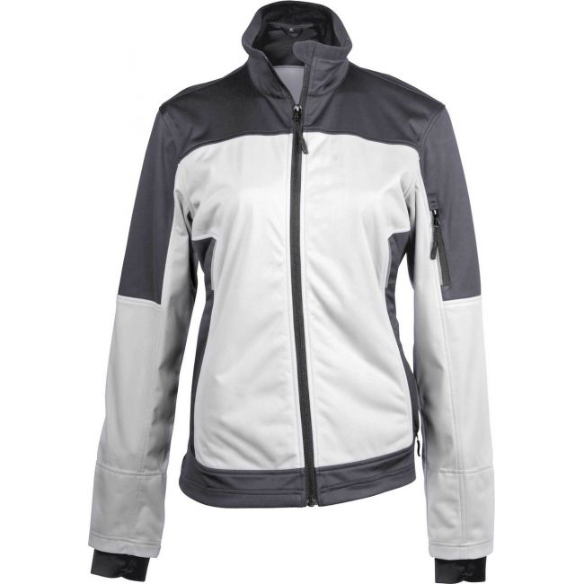 Ladies' two-tone softshell jacket culoare white/titanium marimea l