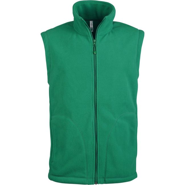 Luca - men's micro fleece gilet culoare kelly green marimea s