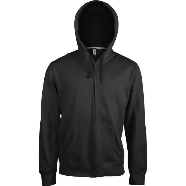 Men's full zip hooded sweatshirt culoare black marimea m