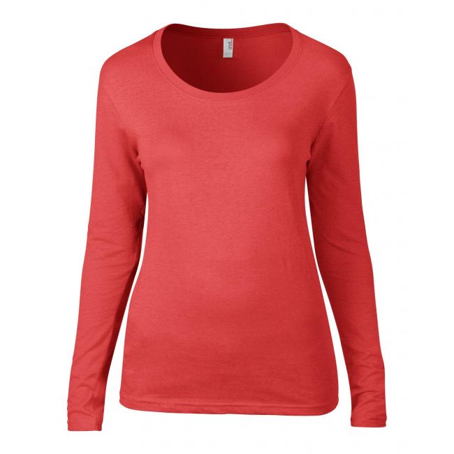 Women’s featherweight long sleeve scoop tee culoare coral marimea xl