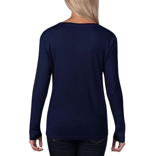 Women’s featherweight long sleeve scoop tee culoare navy marimea s