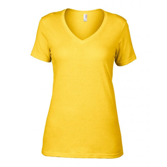 Women’s featherweight v-neck tee culoare lemon zest marimea s