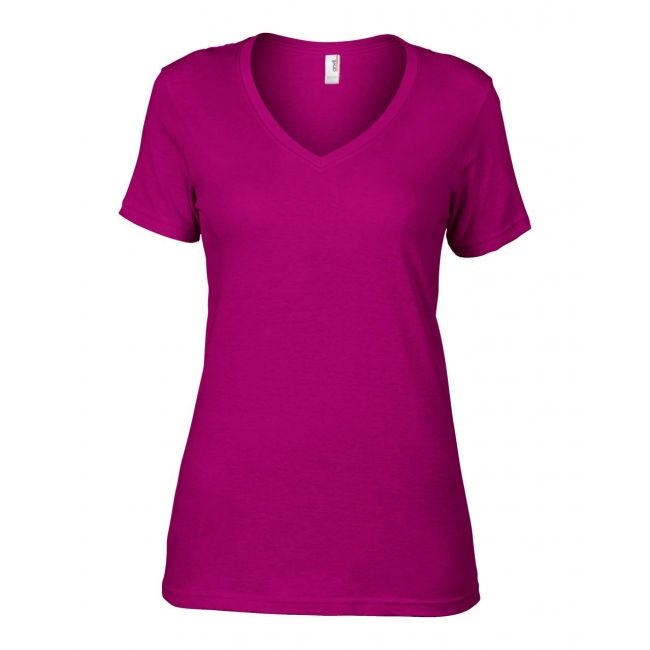 Women’s featherweight v-neck tee culoare raspberry marimea s