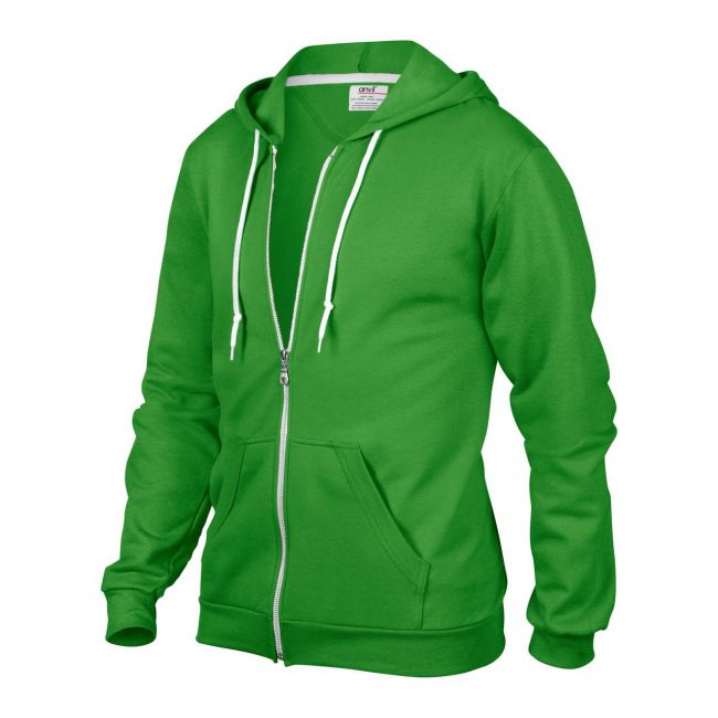 Adult full-zip hooded fleece culoare green apple marimea s