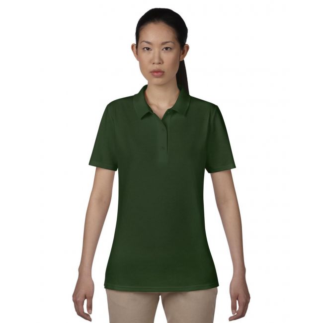 Women’s double piquÉ polo culoare forest green marimea s