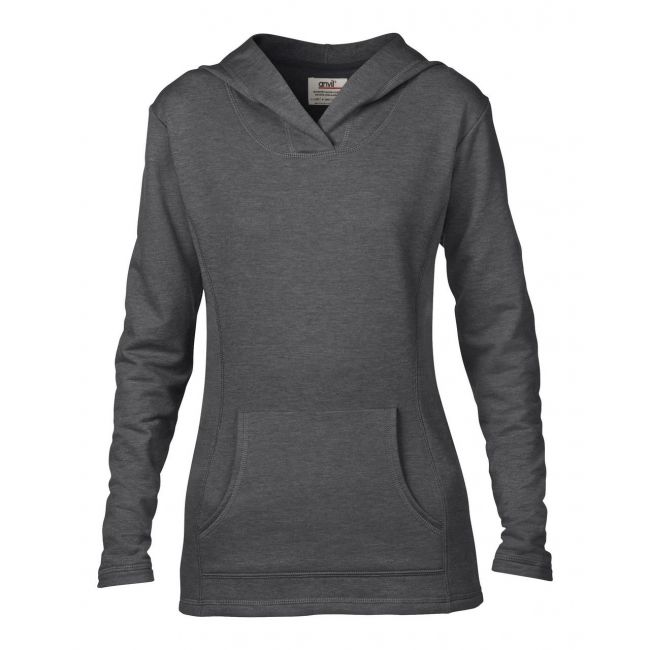 Women’s hooded french terry culoare heather dark grey marimea l