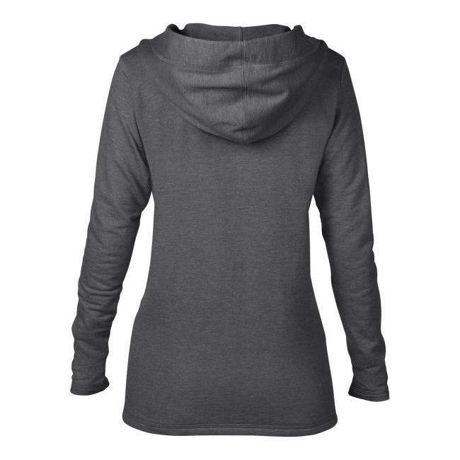 Women’s hooded french terry culoare heather dark grey marimea s