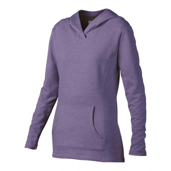 Women’s hooded french terry culoare heather purple marimea 2xl