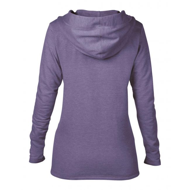 Women’s hooded french terry culoare heather purple marimea 2xl