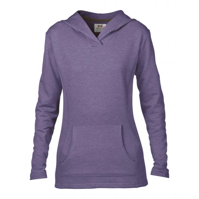 Women’s hooded french terry culoare heather purple marimea l