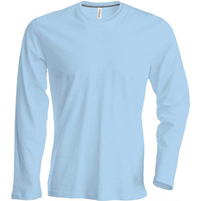 Men's long-sleeved crew neck t-shirt culoare sky blue marimea 3xl