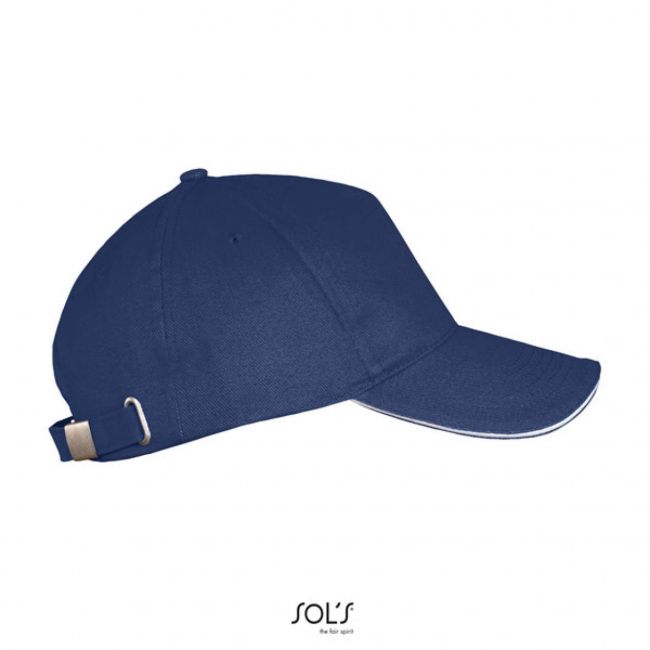 Sol's long beach - 5 panel cap culoare french navy/white marimea u