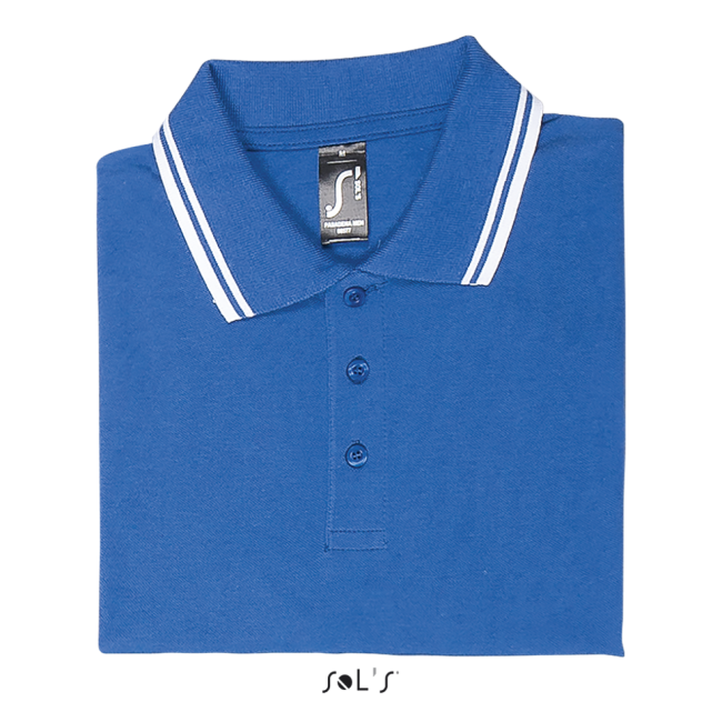 Sol's pasadena men - polo shirt culoare royal blue/white marimea l