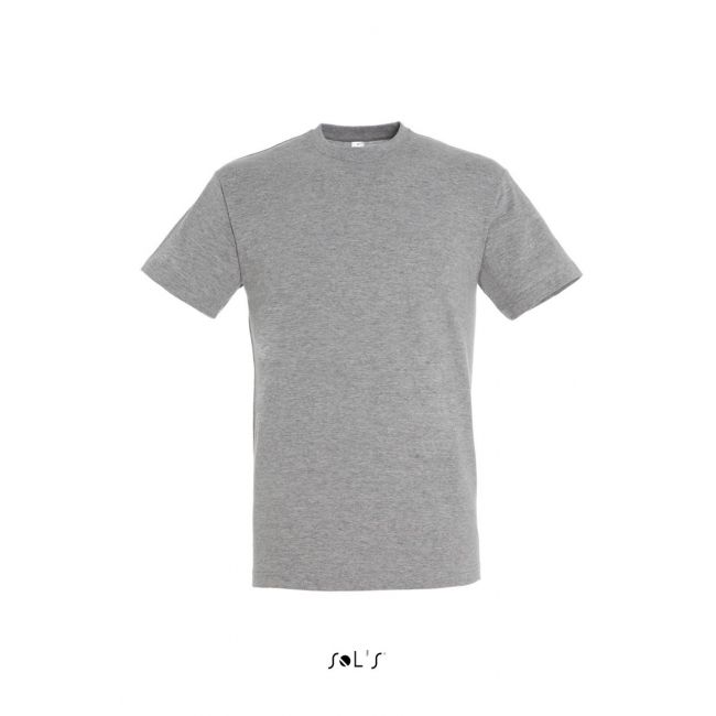 Sol's regent - unisex round collar t-shirt culoare grey melange marimea xs