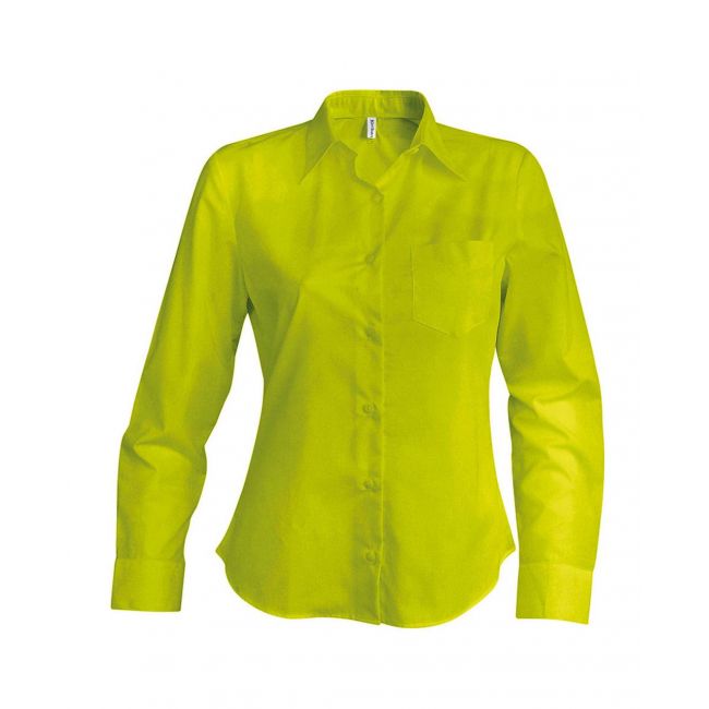 Jessica > ladies' long-sleeved shirt culoare burnt lime marimea m